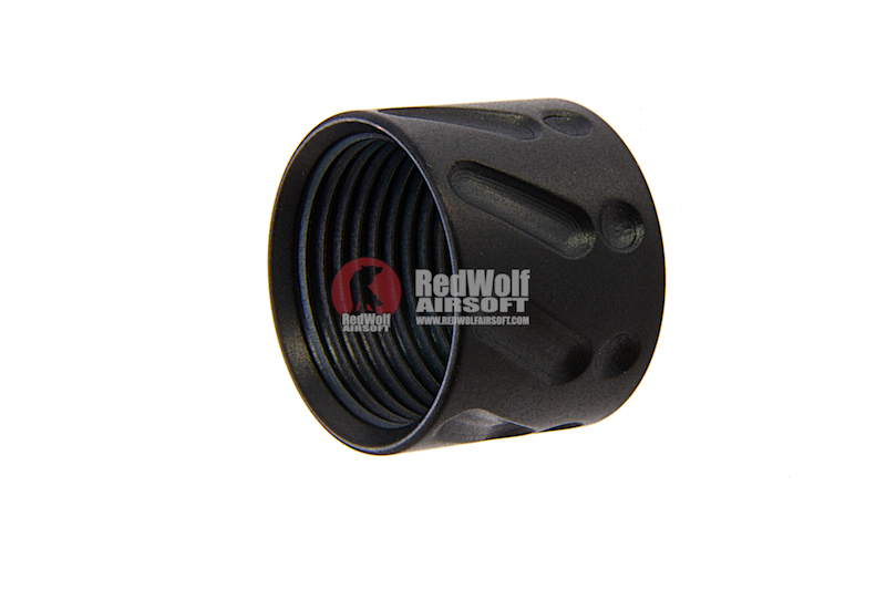 Airsoft Surgeon Knurled Thread Protector 14mm CCW Black Buy airsoft Accessories online from