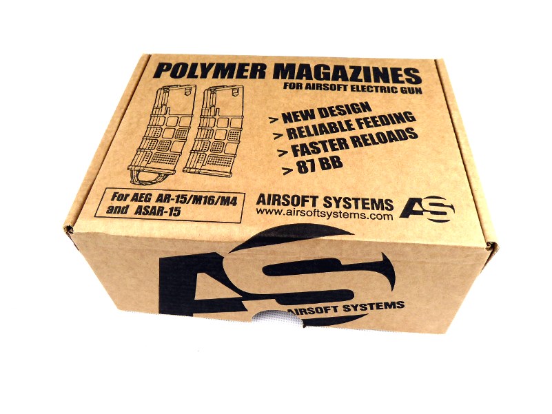 Airsoft Systems 85 Rds Polymer Magazine Box Set for M4 / AR Type AEG