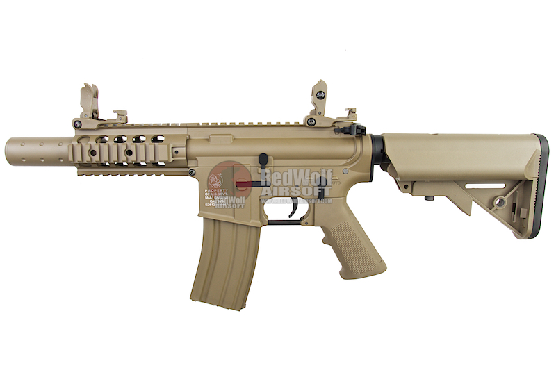 Cybergun Metal Colt M4 Special Forces Mini AEG Tan Buy airsoft