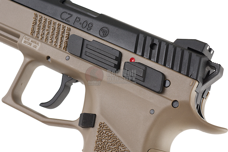 KJ Works CZ P09 Duty (ASG Licensed) with 14mm CCW Thread Barrel CO2