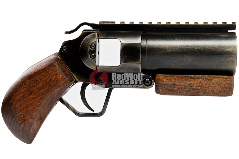 ShowGuns Mini Hand Cannon Airsoft Grenade Launcher (Real Wood Grip) Buy airsoft Launchers