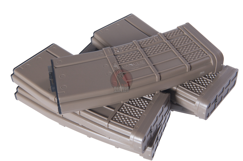 Gear Lancer L5 Advanced WarFighter Magazine for M4 Mid Cap / 5pcs TAN Buy airsoft