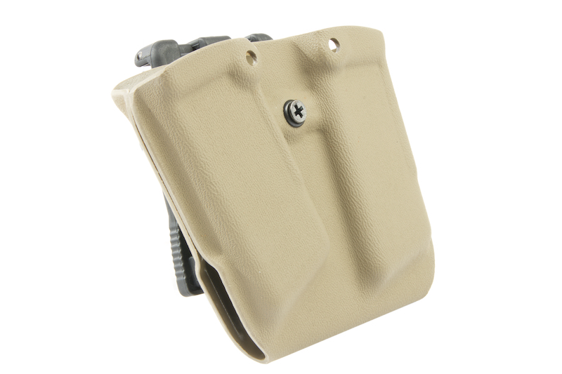 TMC W&T Kydex Double Magazine Pouch for G17 GBB Khaki Buy airsoft