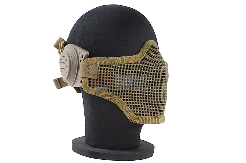 TMC Mesh Airsoft Mask with Ear Cover Khaki Buy airsoft Combat Gear